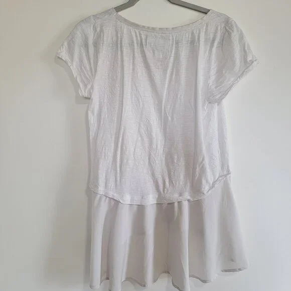 Anthropologie Postage Stamp Peplum Swing Tee Medium - Picture 6 of 6